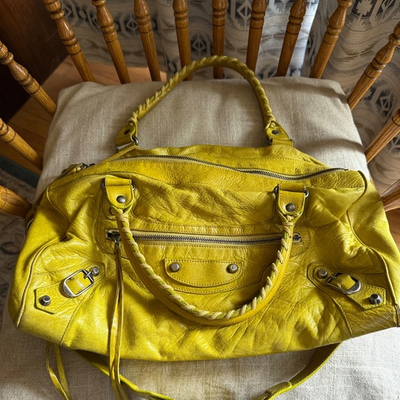 BALENCIAGA S/S 2004 Yellow Twiggy, Chevre Leather/Pewter Hardware - Picture 2 of 16